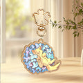 Hydrangea Cat Keychain