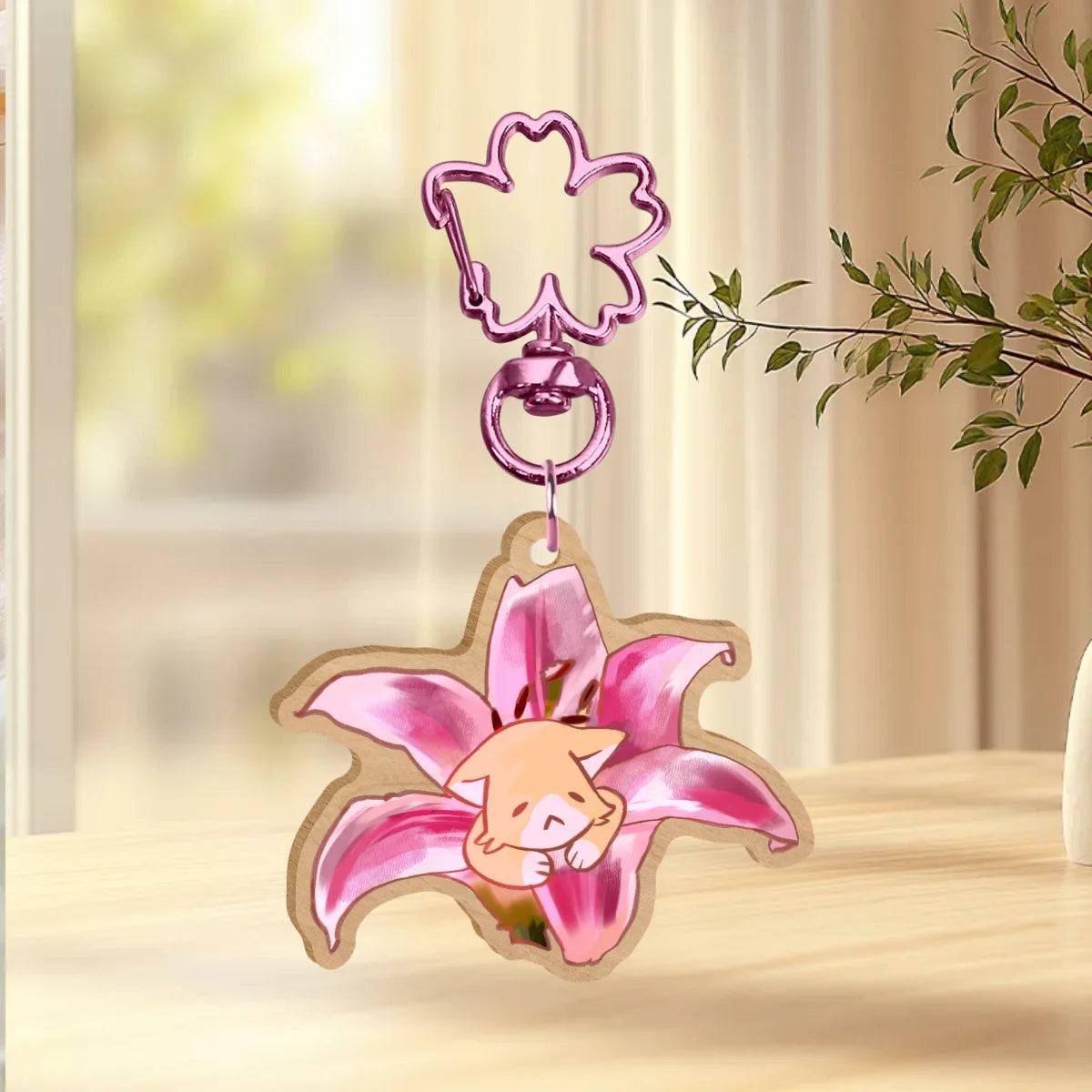 Lily Cat Keychain